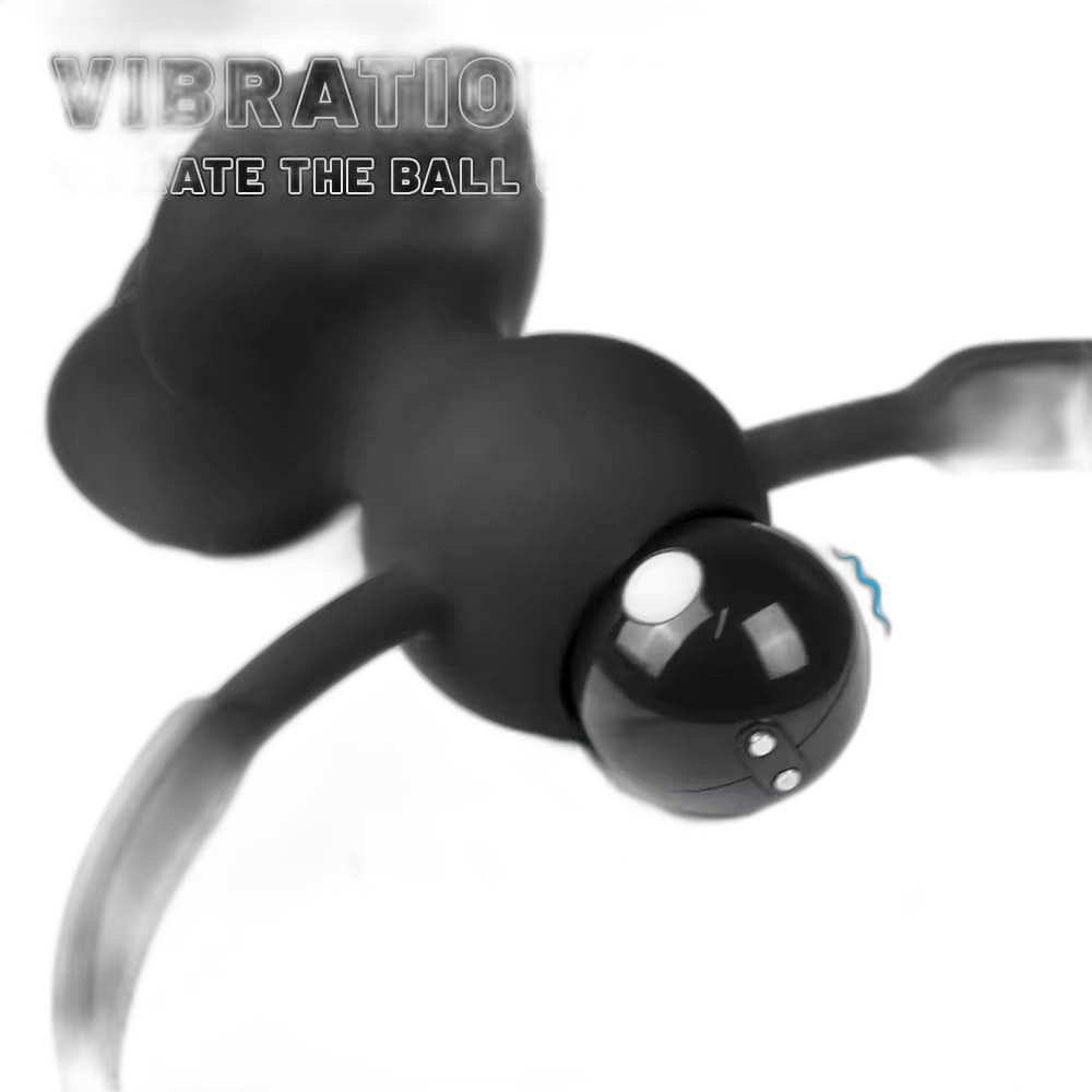 Blazing Rose - Silicone Rose Ball Gag - Vibrating Bondage Toy
