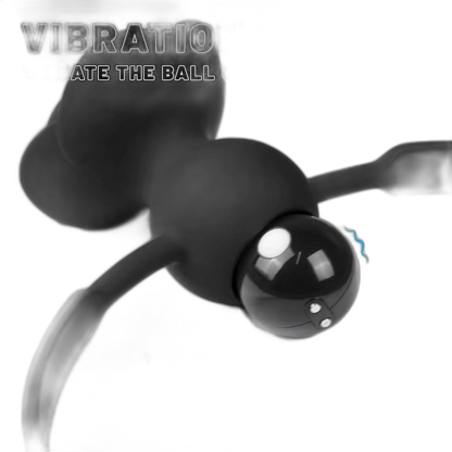 Blazing Rose - Silicone Rose Ball Gag - Vibrating Bondage Toy