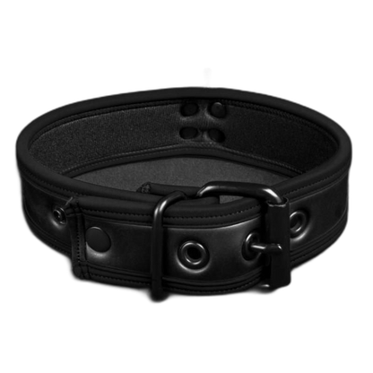 Mr S Leather NEO Puppy Collar Shiny Black