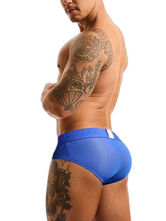 2 Pack Men's Low Rise Mesh Large Pouch U-convex Breathable Comfortable Briefs