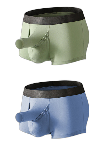 Men’s Dual Ball Pouch Trunks With Fly Front
