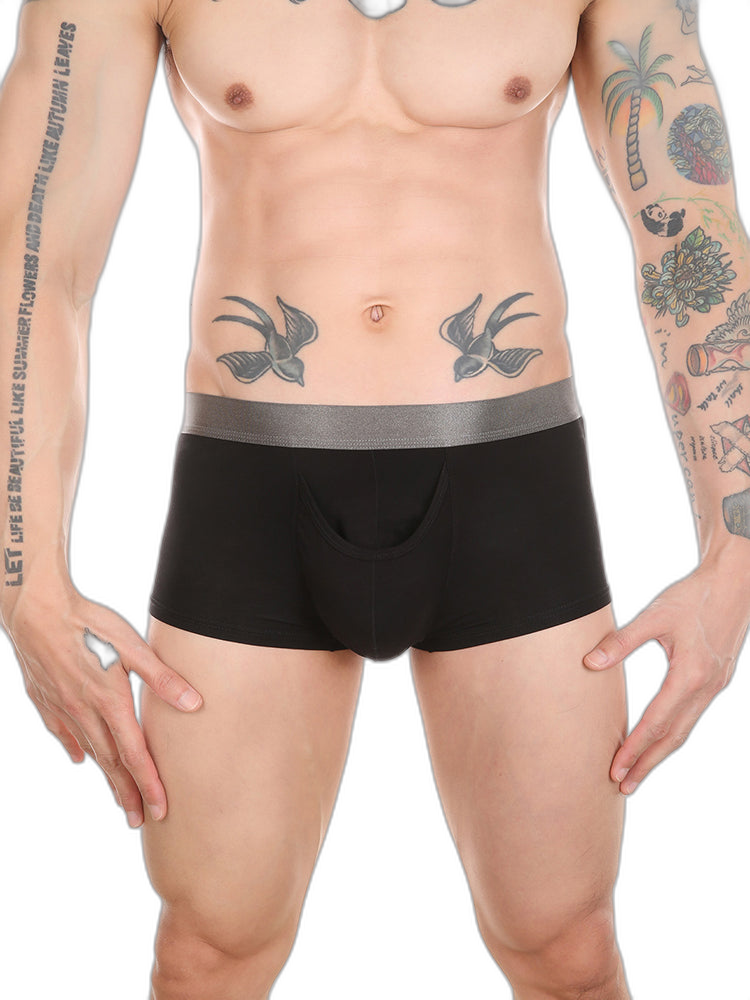 Men’s Dual Ball Pouch Trunks With Fly Front