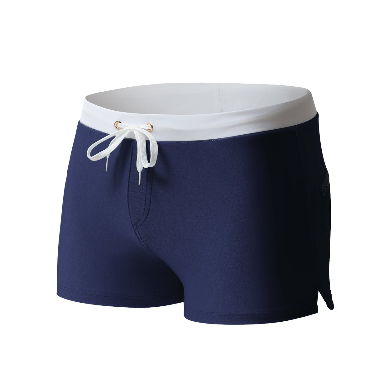 Men's Solid Color Beach Quick-drying Flat Swim Trunks