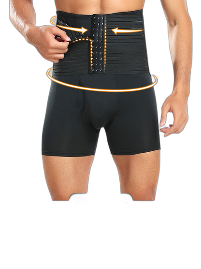 Men's Tummy Control Boxer Briefs with Open Fly