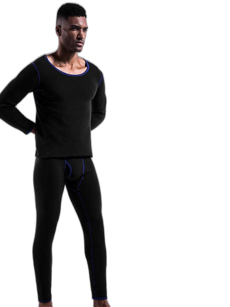 Fleece Lined Men's Thermal Underwear With Support Pouch