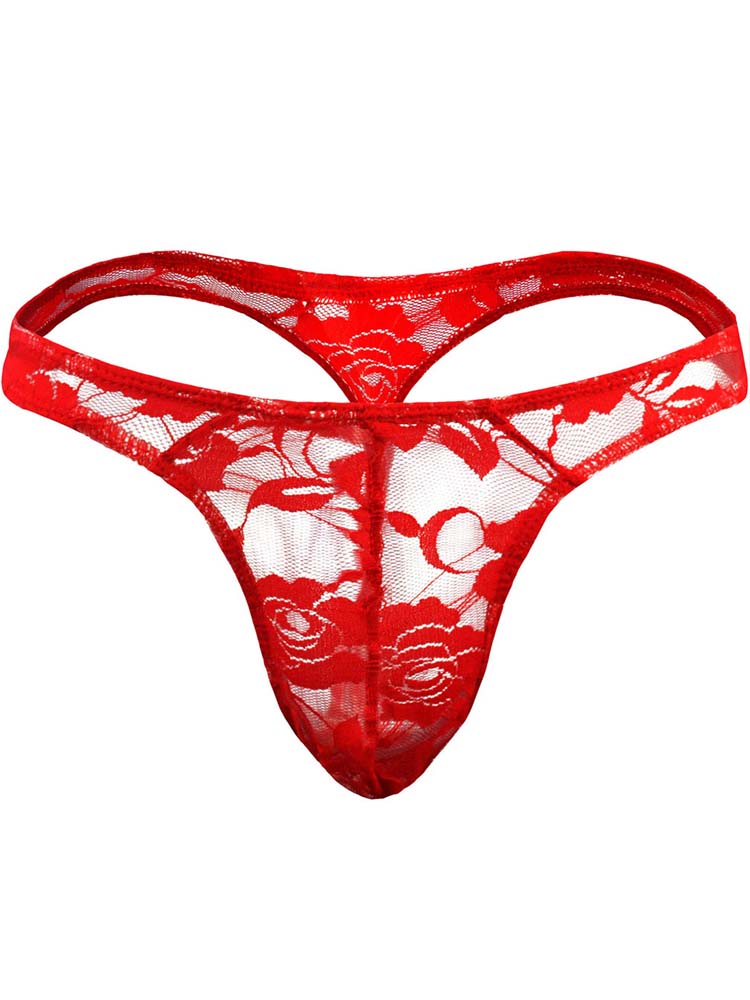 Men's Lace Sexy Translucent Thong