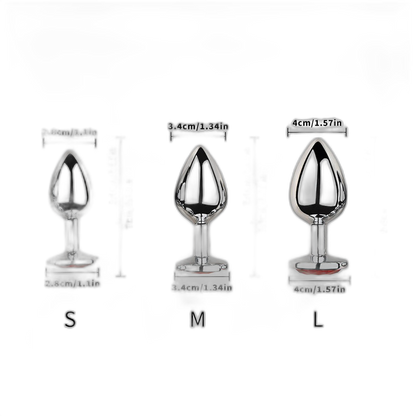 Jeweled Metal Butt Plug Set