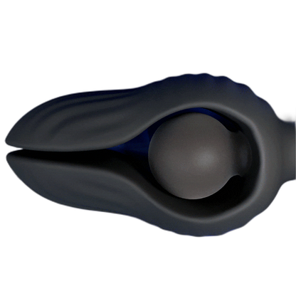 Petal - Inflatable Vibrating Butt Plug - Black Anal Dilator