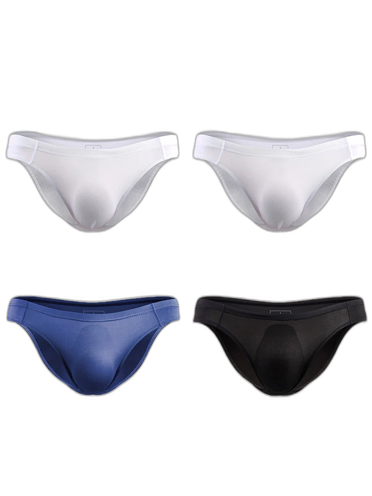 4 Pack Men's Support Pouch Traceless Ice Silk Underwear