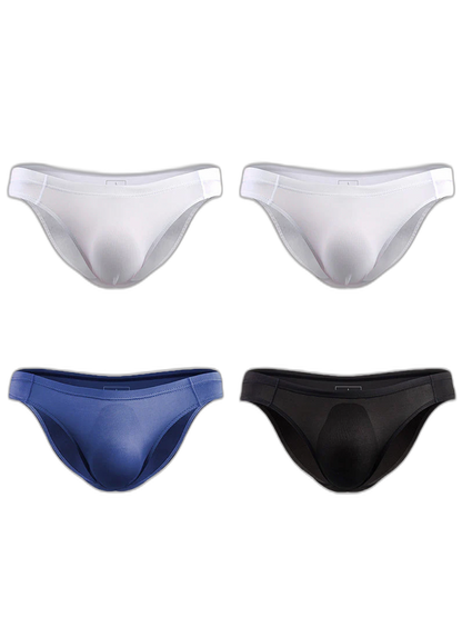 4 Pack Men's Support Pouch Traceless Ice Silk Underwear