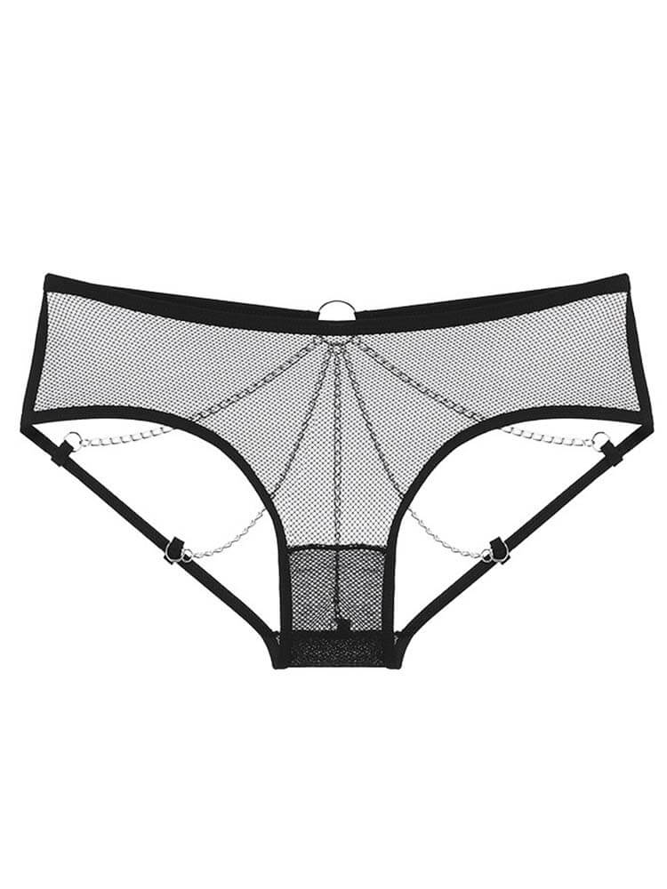 Men's Metal Chain Briefs With Bell