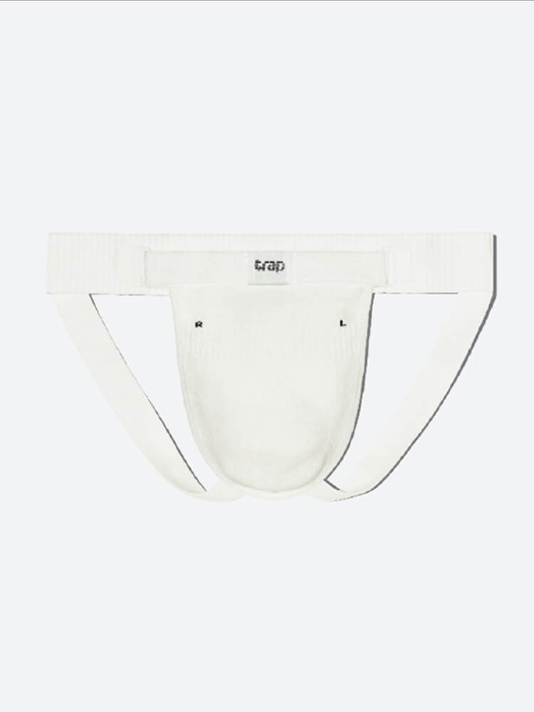 Men's Sexy White Sock Pouch Detachable Jockstrap