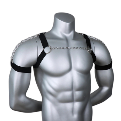 Black Elastic Chain Harness