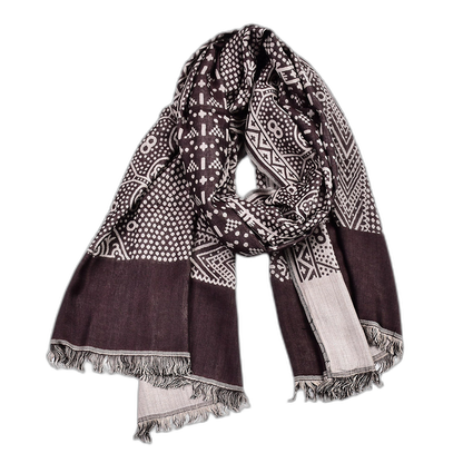 Mosaic Linen Pashmina Scarf