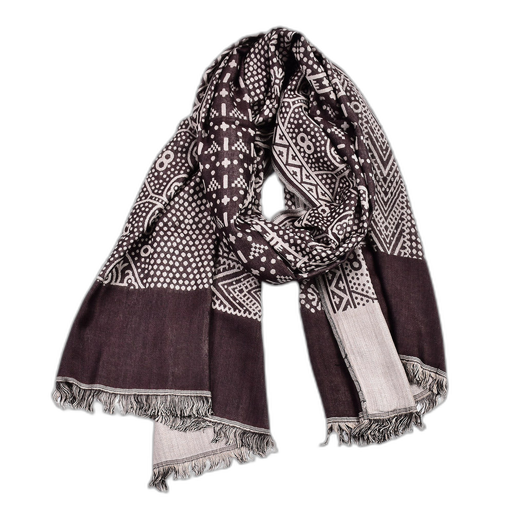 Mosaic Linen Pashmina Scarf