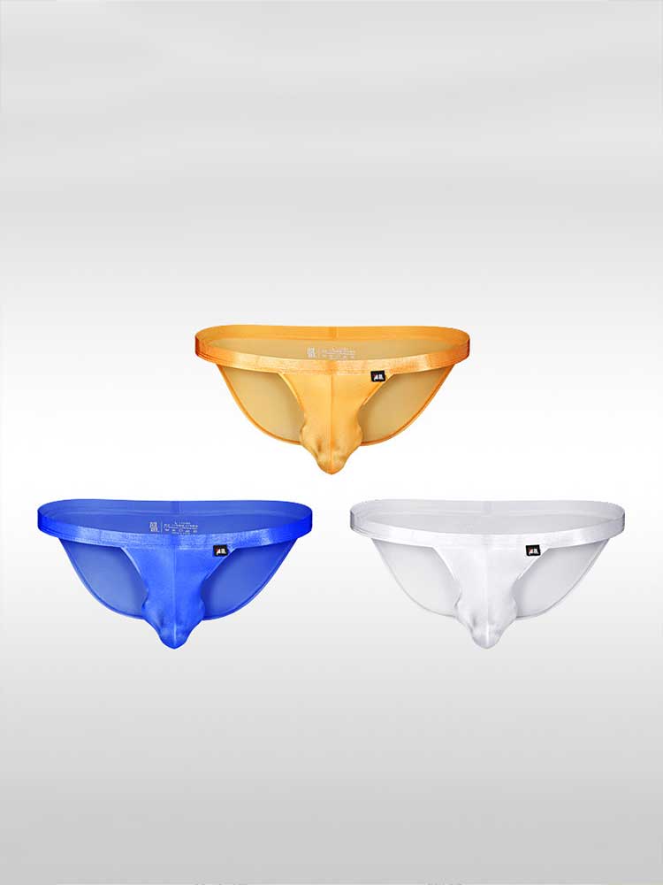 Men's Sexy High-Cut Stretch Low-Rise Ice Silk Briefs