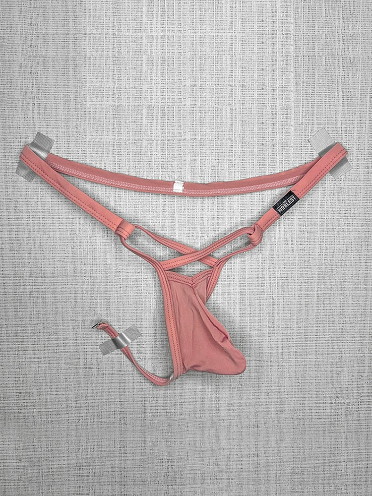 Men's Elastic Pouch Back Strap Detachable Thong