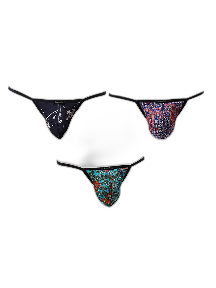 3 Pack Men's Low-Rise Sexy Lightweight & Airy Sporty Cut Anti-Chafing Strings