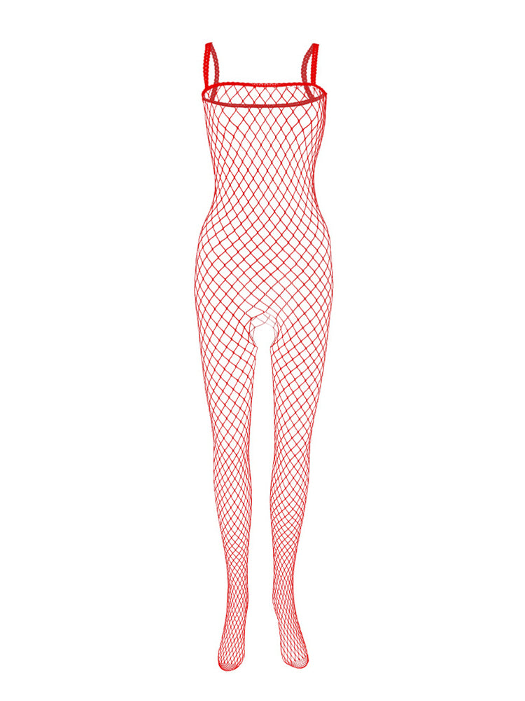 Men's Open Crotch Mesh Bodysuit