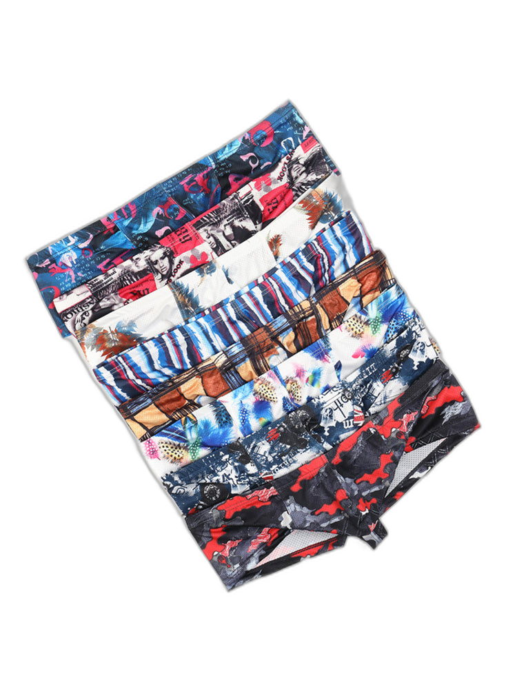 4 Pack Men's U-Pouch Low-Rise Moisture-Wicking Trunks