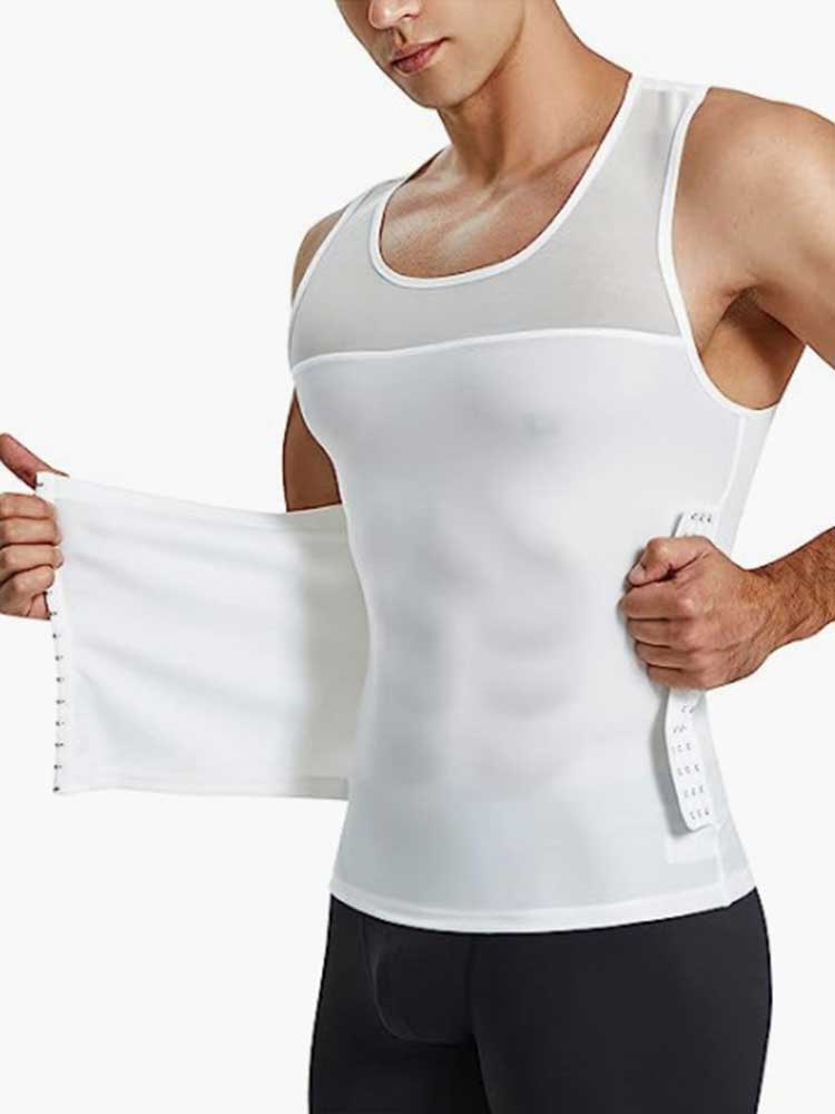 Men's Adjustable Buckle Body Shaping Mesh Vest