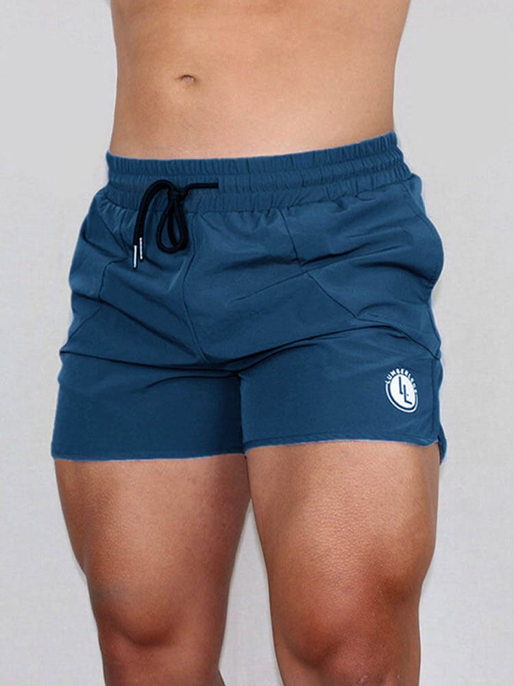 Men's Solid Outdoor Training Drawstring Shorts