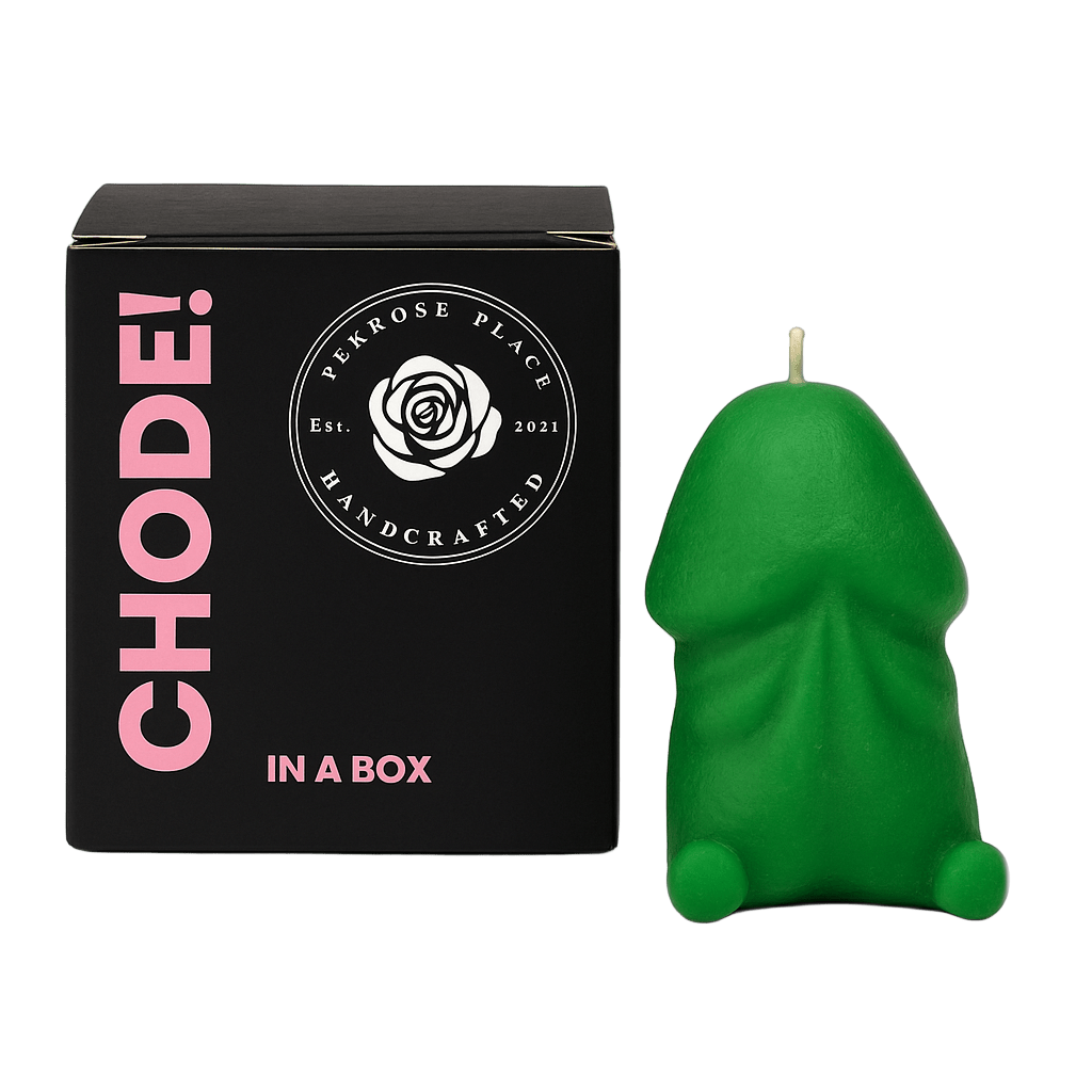 Chode in a Box Apple Candle
