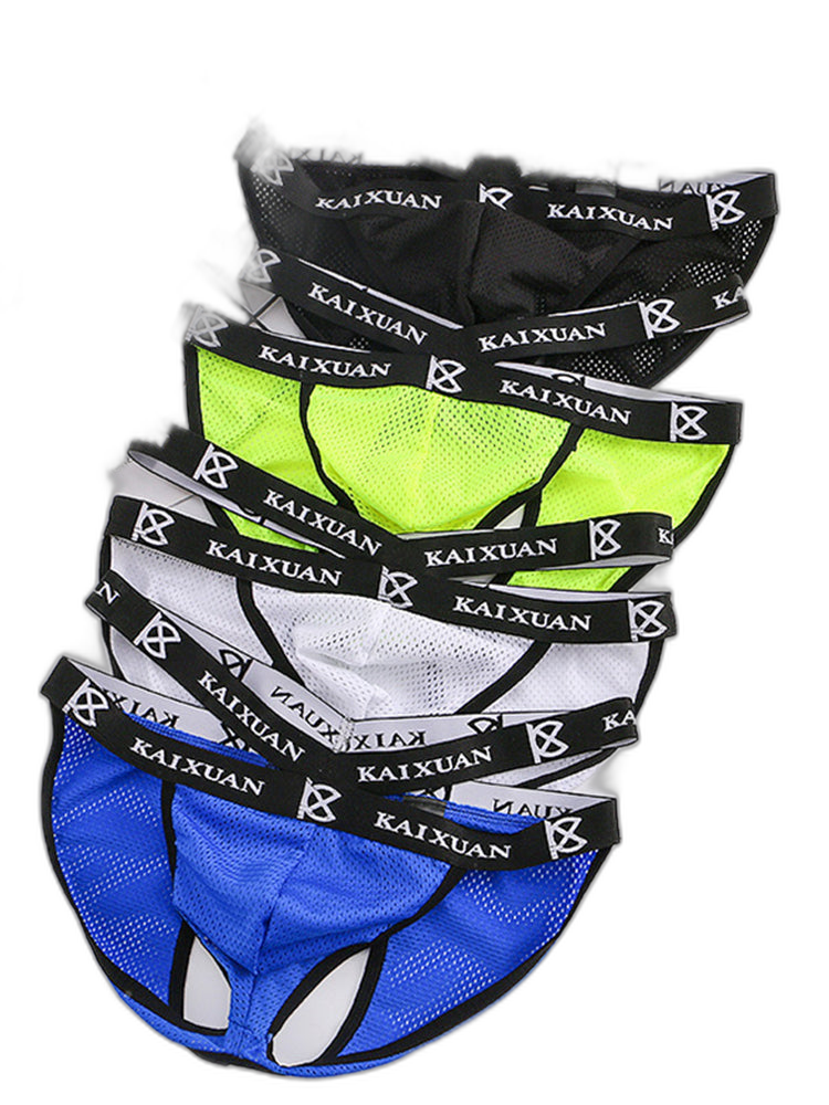 2 Pack Men's Ice Silk Mesh Capsule Pouch Sexy Jockstrap