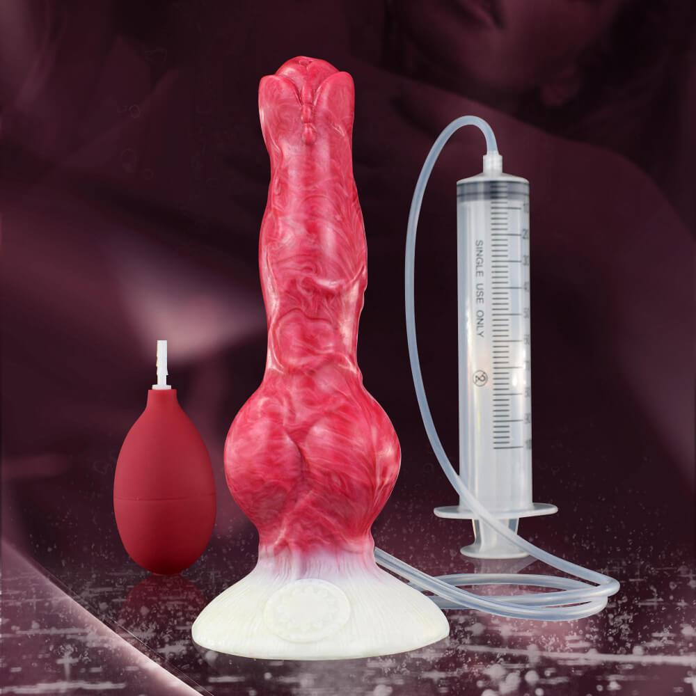 Luna - 8 Inch Squirting Dildo - Kanis Dildo - Knot Dildo