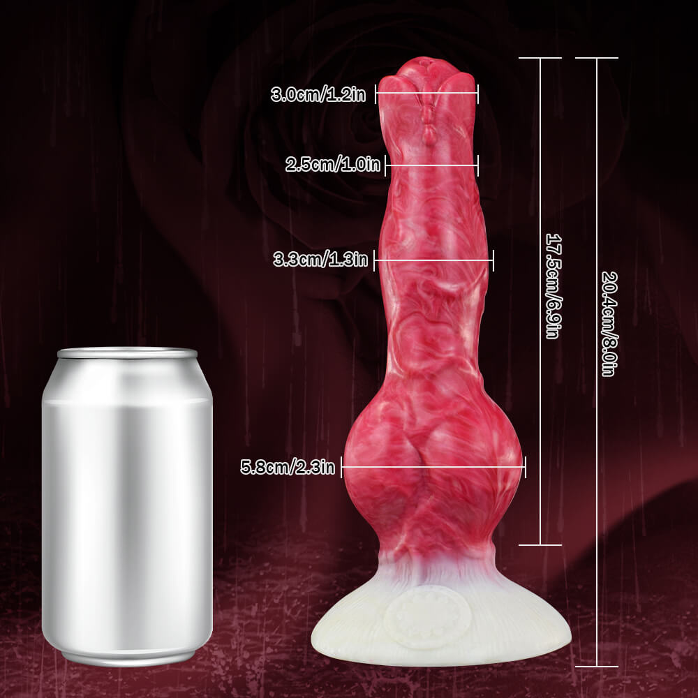 Luna - 8 Inch Squirting Dildo - Kanis Dildo - Knot Dildo