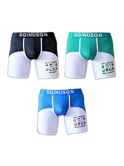 Men's Anti-Chafing Sports Boxer Briefs with Spacious Pouch