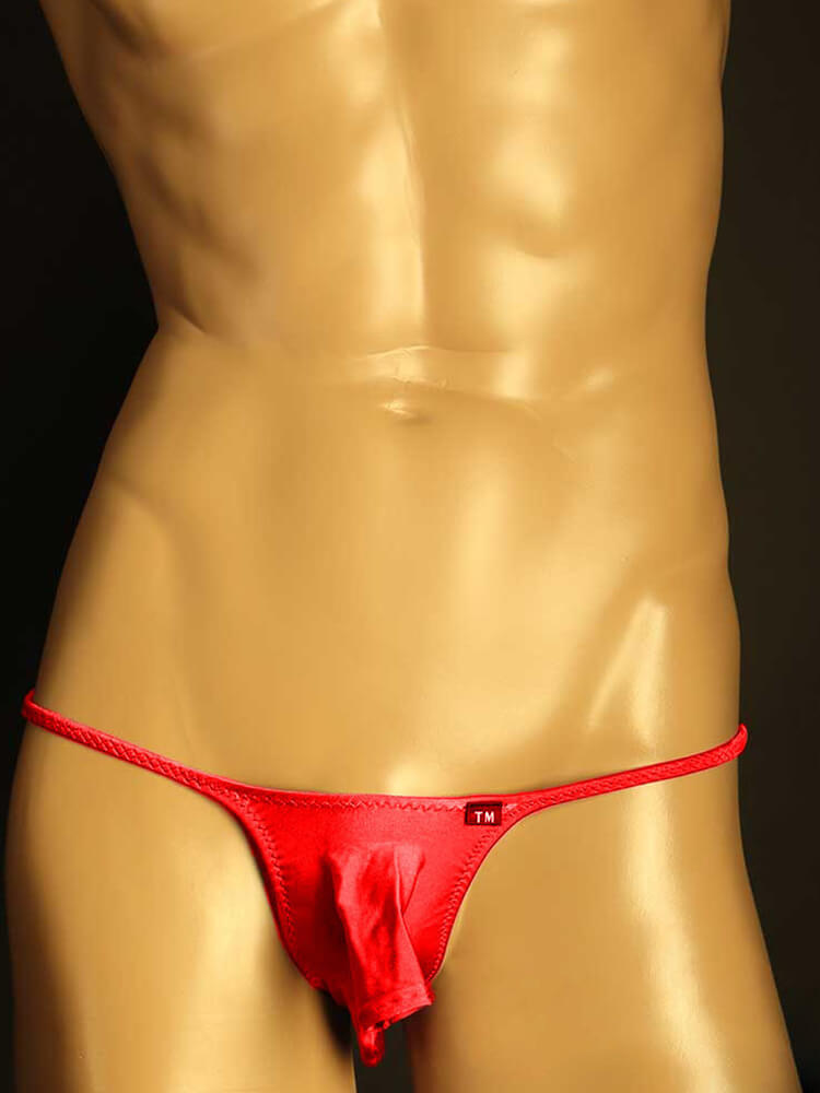 Men's Sexy Elephant Trunk Thin Waistband Thong