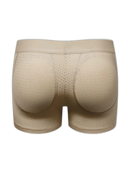Sponge Cushion Mesh Buttock Boxer Briefs