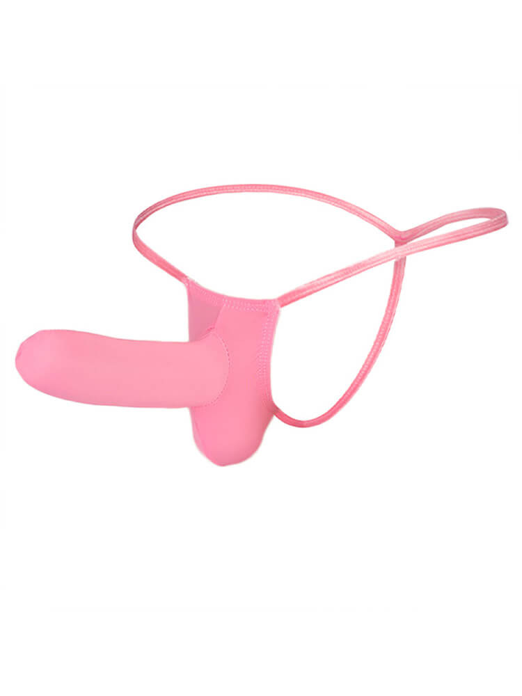 Men's Sexy Strapless Solid Color Thong