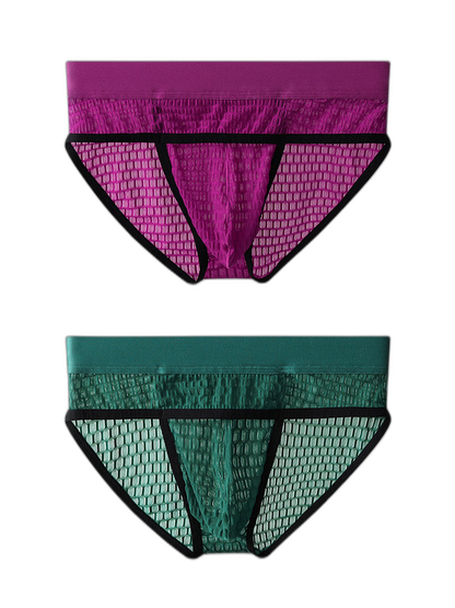 2 Pack Men's Lace Breathable Briefs