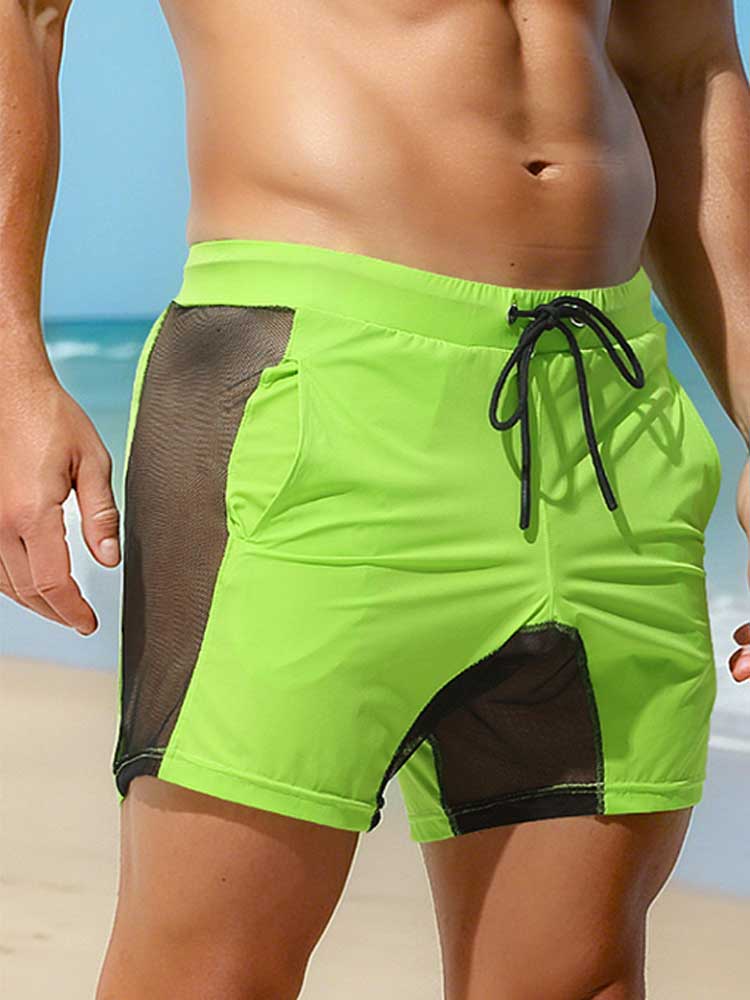 Men's Mesh Quick-Dry Breathable Drawstring Shorts