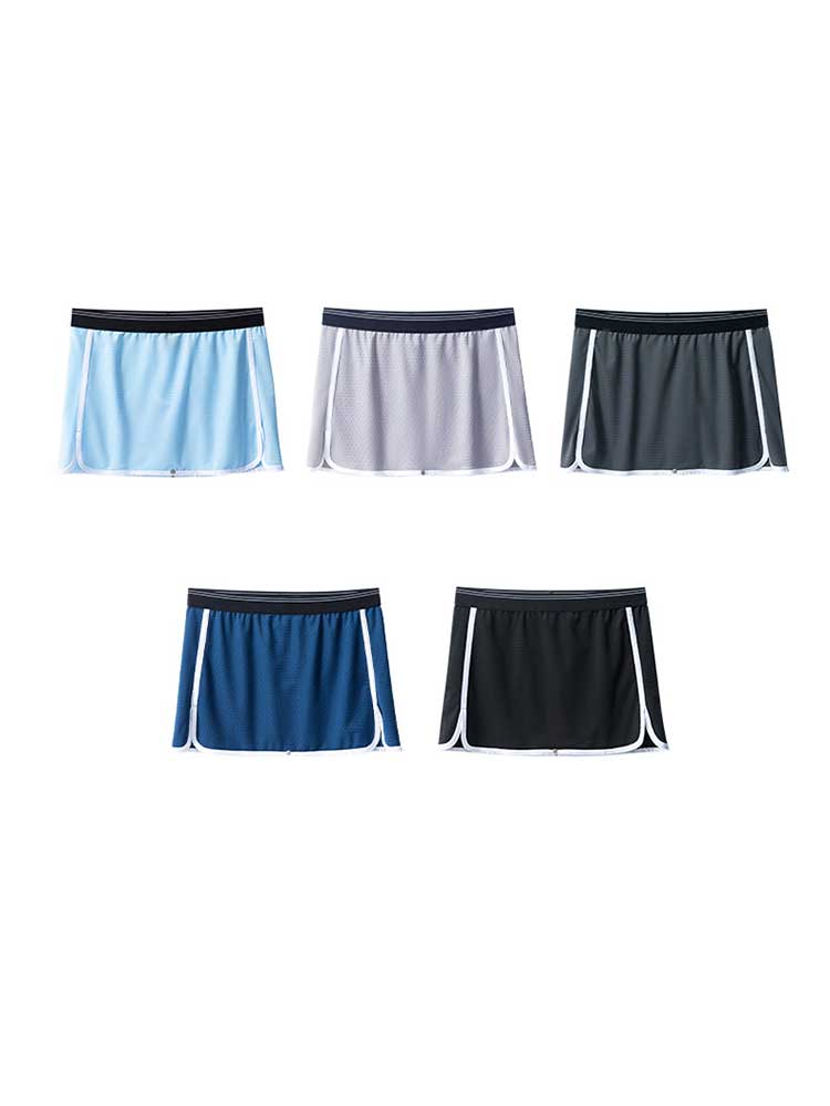 Men's Gun Bullet Separation Crotchless Skirt Trunks