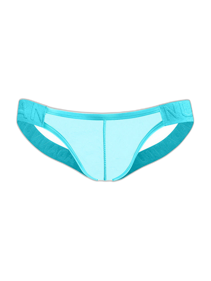 2 Pack Men's Sheer No-Waistband Jockstrap with Textured Pattern