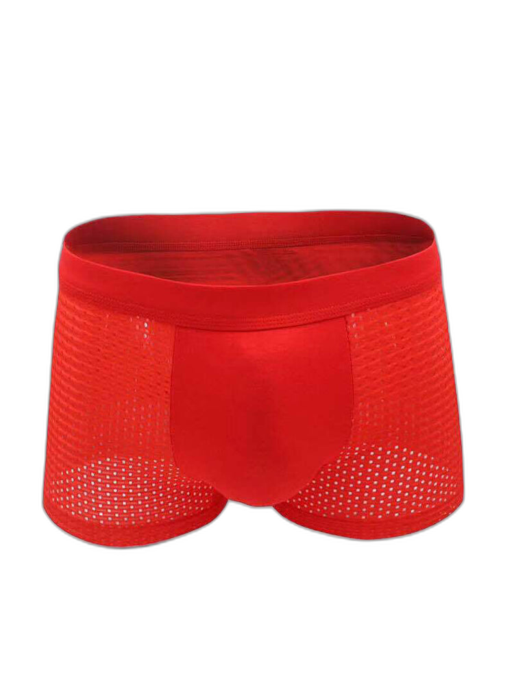 4 Pack Men’s Breathable Mesh Trunks with Antibacterial Fabric