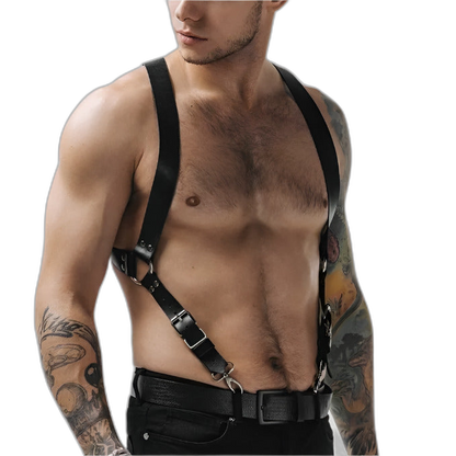 Adjustable Suspender Leather Harness