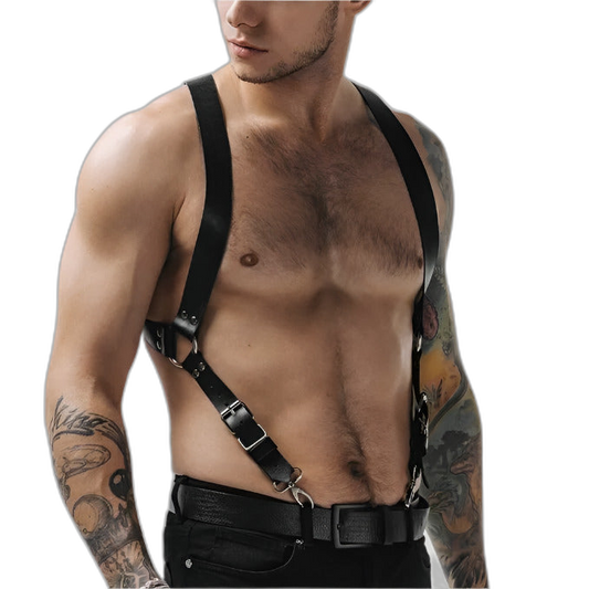 Adjustable Suspender Leather Harness