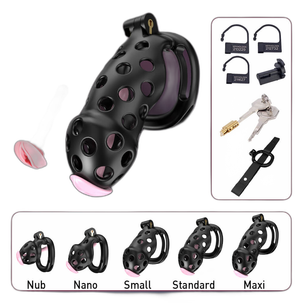 Ensnare - Cock Cage With Belt - 5 Colors & Sizes