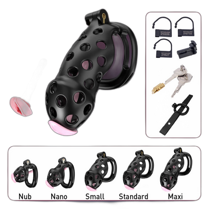 Ensnare - Cock Cage With Belt - 5 Colors & Sizes