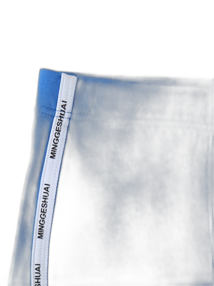 Men’s Letter Trim Applique Cotton Trunks