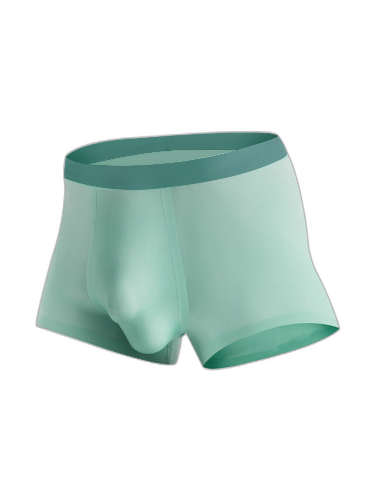 Men's Dual-Convex Gusset Comfy Waistband Ice Silk Trunks