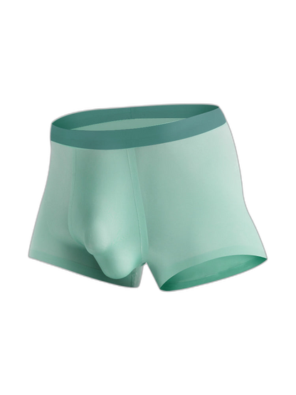 Men's Dual-Convex Gusset Comfy Waistband Ice Silk Trunks