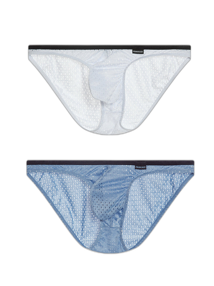 Men's Low-rise Mesh U-shaped Convex Pocket Sports Briefs