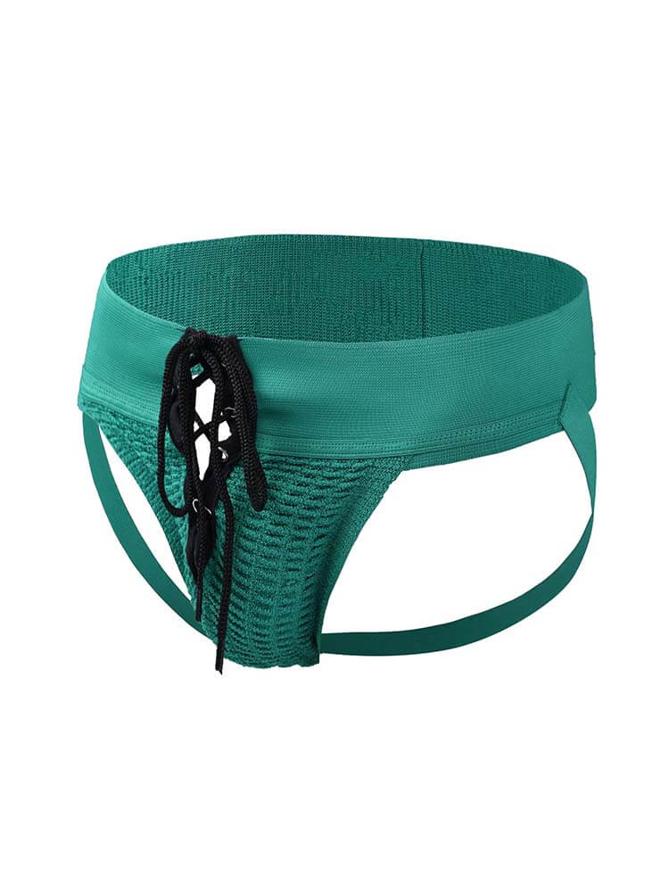 Men's Wide Belt Sexy Lace-Up Jockstrap