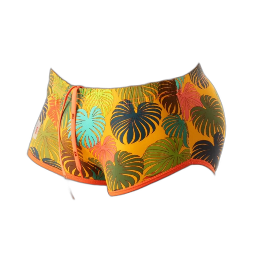 TOF Paris Floral Brazilian Swim Trunks Yellow