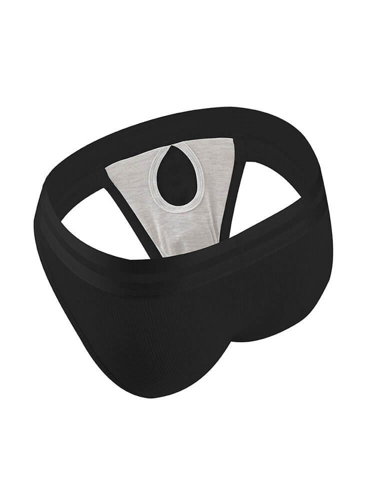 Men's Waffle Separate Pouch High-Leg Cut Briefs